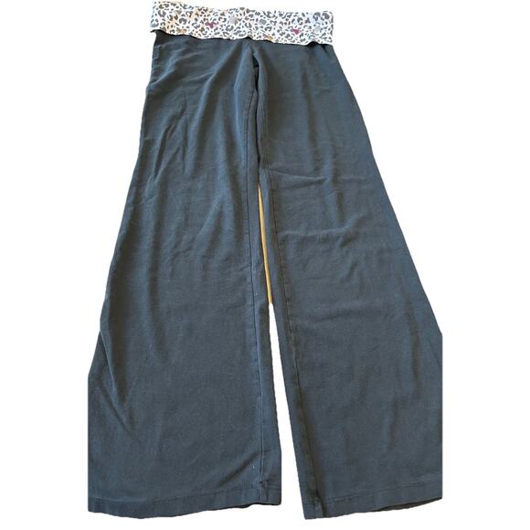 Y2K Victoria Secret Fold Over Leggings Cheetah Yoga Flare Leg Pant Women Large - Picture 15 of 16